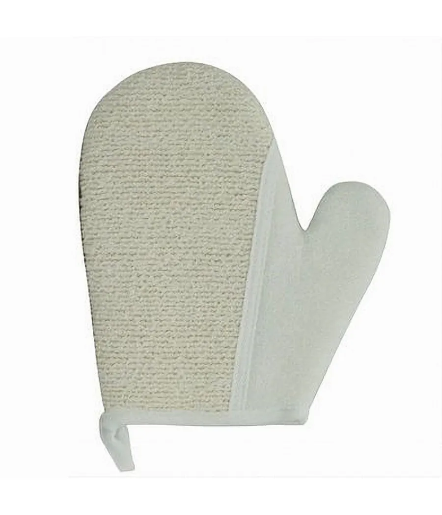 GUANTS SHOW BAGNO ESFOLIANTE CURA PULIZIA DELLA PELLE CORPO 21 CM BIANCO 79660