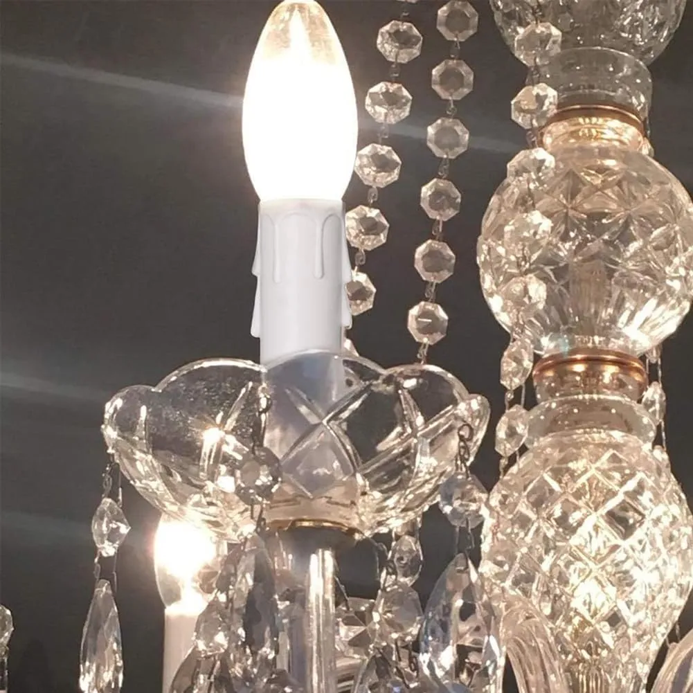 Manga para Velas de Plástico,Vela Portalámparas Casquillos,Manga para Vela,Portalámparas Vela Casquillo Lámpara,Tubo De Vela,Cas